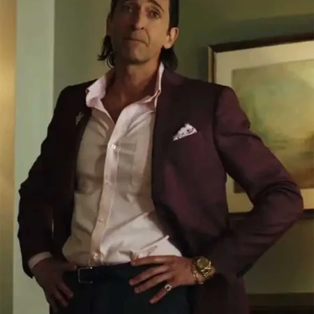 Poker Face 2023 Sterling Frost Jr Maroon Blazer left webp