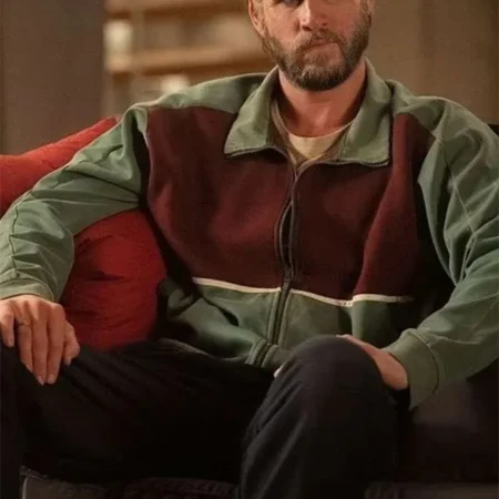 Poker Face Liam Hemsworth Jacket closeup webp