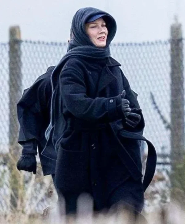 Project Hail Mary Sandra Huller Black Wool Coat Side