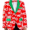 Red Ho Ho Holla Christmas Blazer