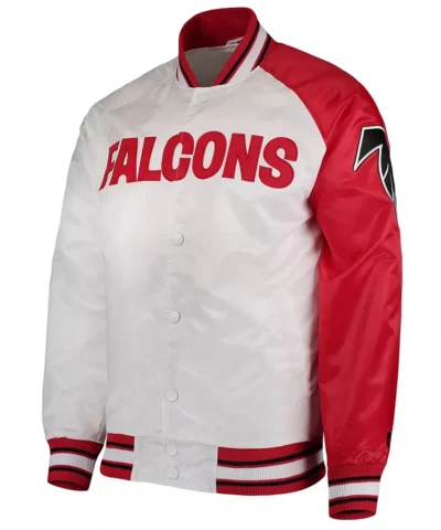 Red-White Atlanta Falcons Start of Season Retro Satin Jacket