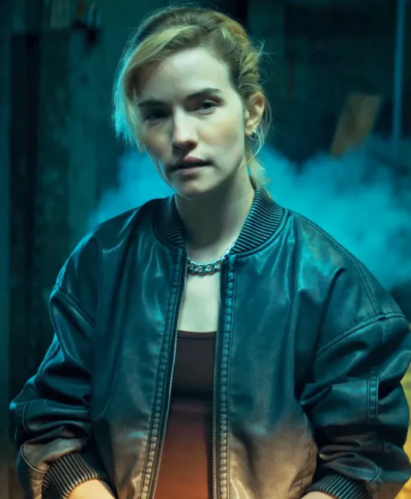 Relay 2025 Willa Fitzgerald Bomber Leather Jacket webp