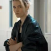 Relay 2025 Willa Fitzgerald Bomber Leather Jacket Side webp