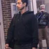 Relay Riz Ahmed Black Hoodie webp