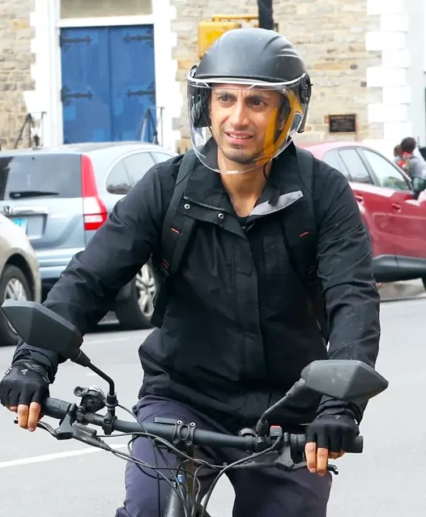 Relay Riz Ahmed Black Jacket Front webp