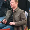 Relay Sam Worthington Brown Suede Leather Jacket webp