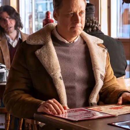 Resident Alien S04 Alan Tudyk Brown Shearling Jacket webp