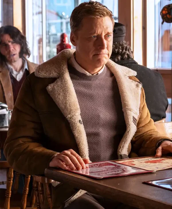 Resident Alien S04 Alan Tudyk Brown Shearling Jacket webp