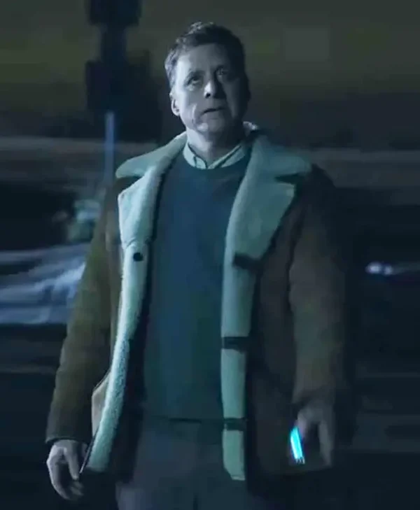 Resident Alien S04 Alan Tudyk Brown Shearling Suede Jacket webp
