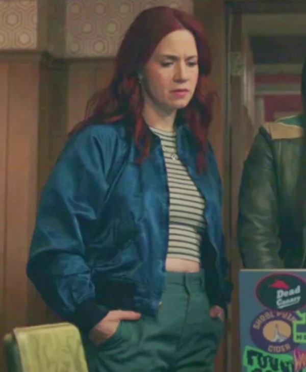 Resident Alien S04 Alice Wetterlund Blue Bomber Jacket webp