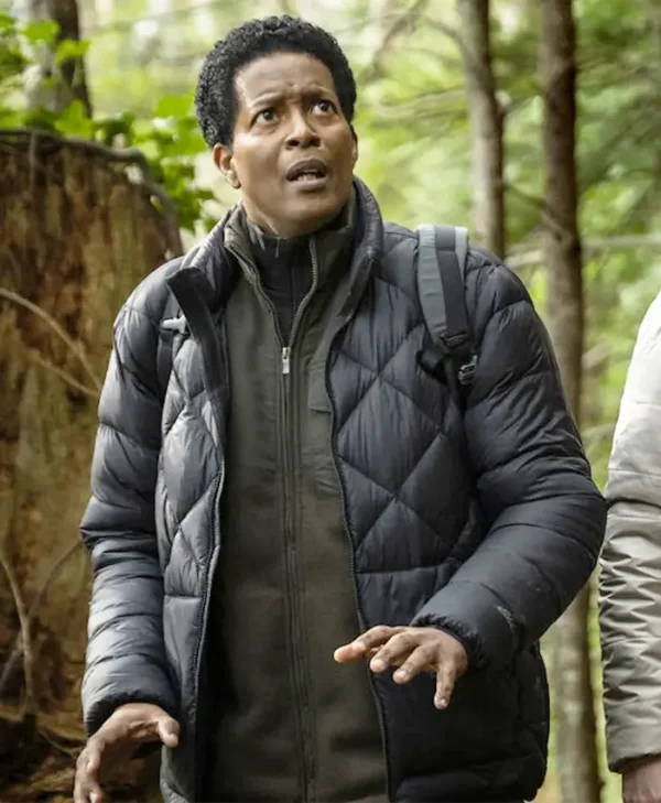 Resident Alien S04 Corey Reynolds Black Quilted Jacket Side webp