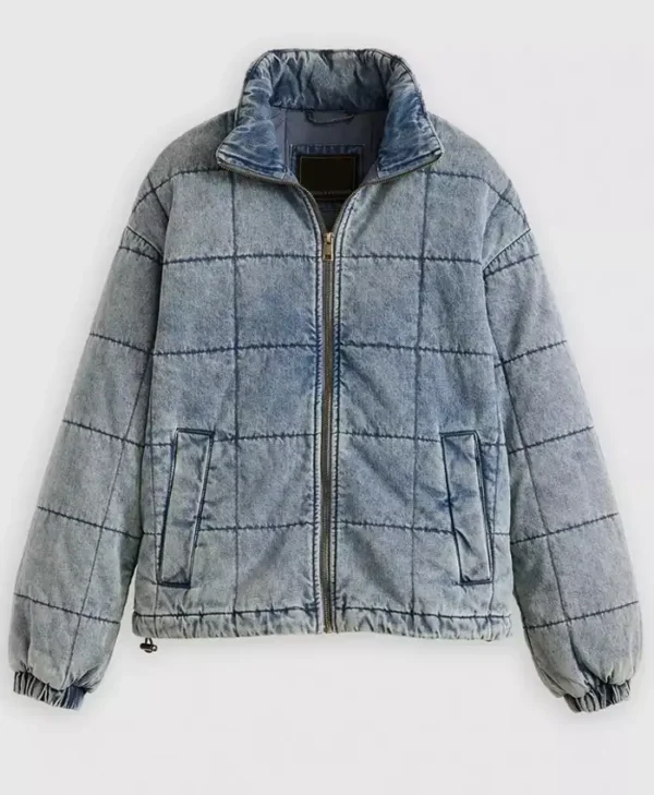 Resident Alien S04 Gracelyn Awad Rinke Blue Quilted Jacket webp