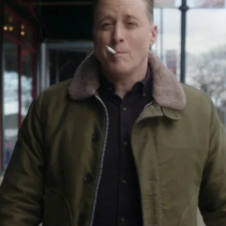 Resident Alien S04 Harry Vanderspeigle Green Satin Jacket webp