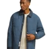 Resident Alien S04 Levi Fiehler Blue Quilted Jacket Front webp