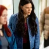 Resident Alien S04 Meredith Garretson Blue Quilted Jacket webp