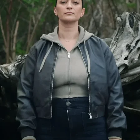 Resident Alien S04 Sara Tomko Cropped Leather Jacket webp
