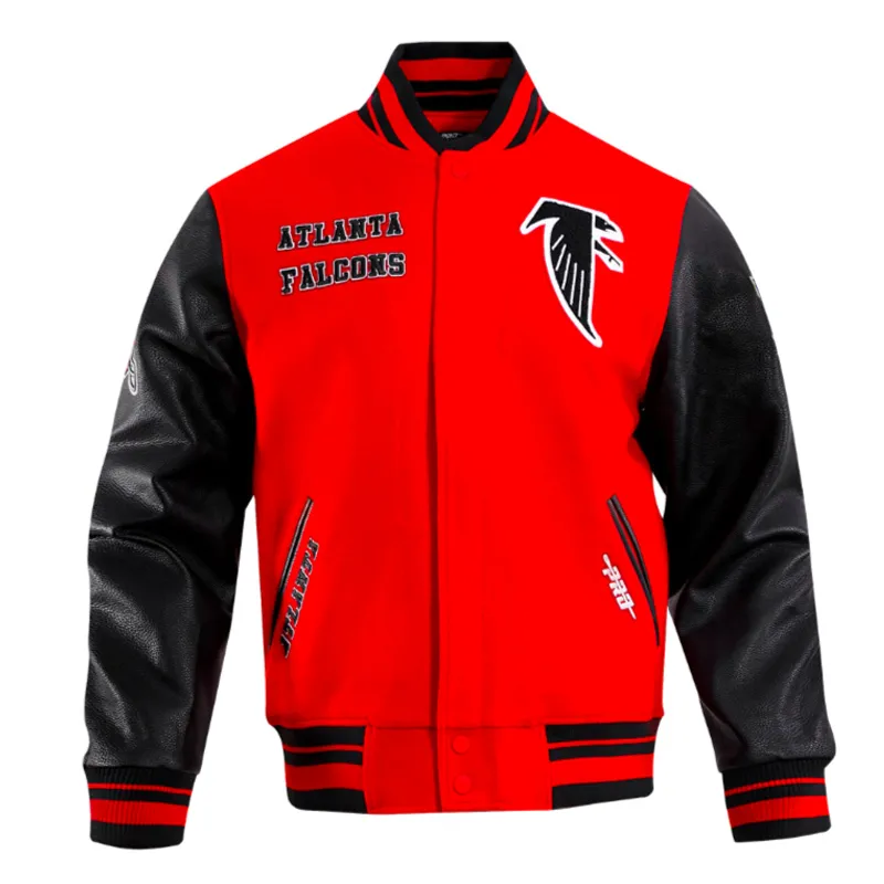 Retro Atlanta Falcons Classic Rib Varsity Jacket webp
