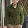 Ryan Reynolds Green Suede Leather Jacket