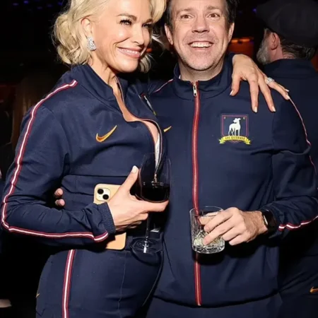 SAG Awards Ted Lasso Navy Blue Tracksuit webp