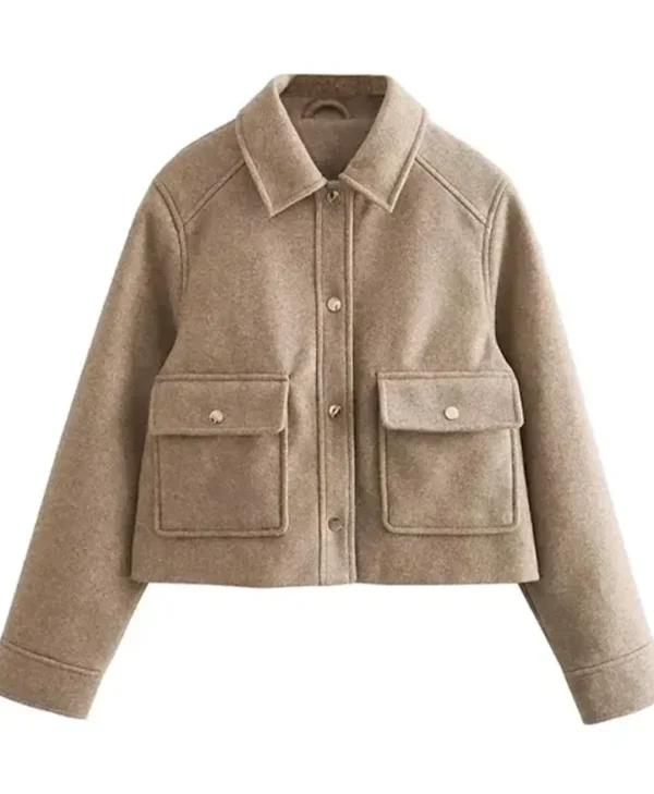 Sadie Laflamme Snow The Way Home S02 Wool Jacket Front