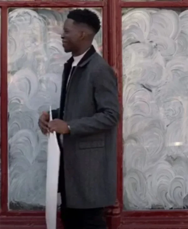 Sam Obisanya Ted Lasso Grey Coat webp