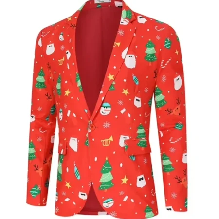 Santa Claus Funny Christmas Holiday Blazer