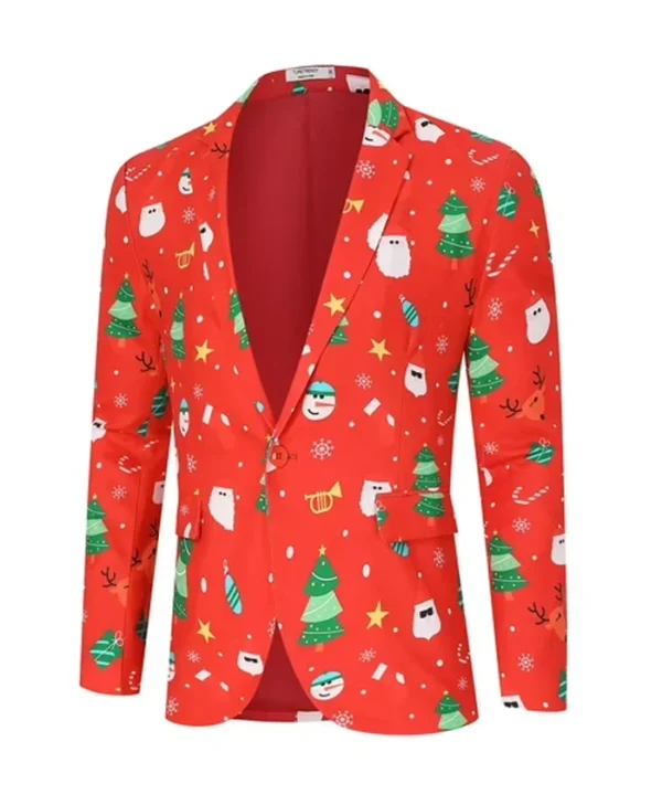 Santa Claus Funny Christmas Holiday Blazer