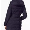 Sarah Rafferty Chicago Med S09 Black Puffer Coat Back webp