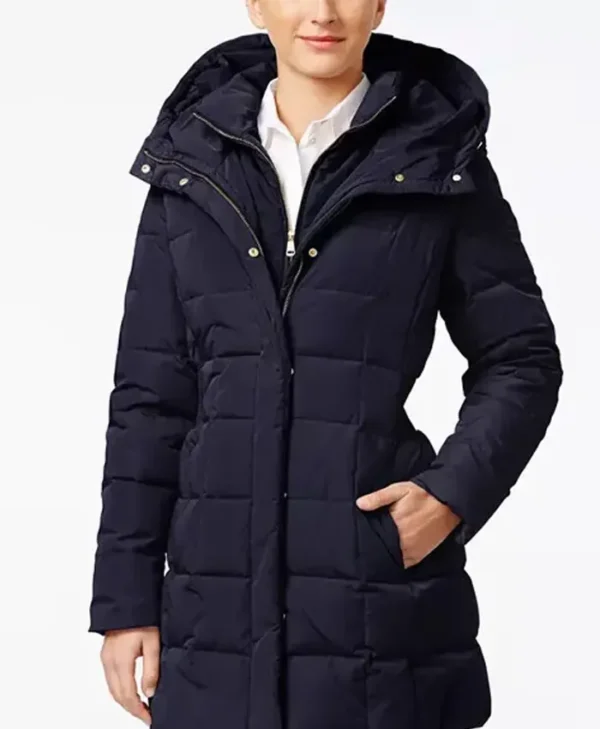 Sarah Rafferty Chicago Med S09 Black Puffer Coat For Sale webp