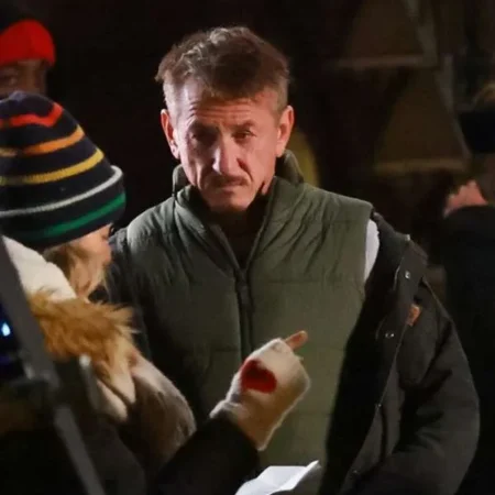 Sean Penn Daddio Green Vest