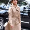 Selena Gomez A Rainy Day In New York Robe Coat