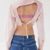 Shop Lily Goldenblatt And Just Like That S03 Pink Cropped Jacket