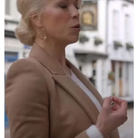 Shop Ted Lasso Rebecca Welton Brown Long Trench Coat webp