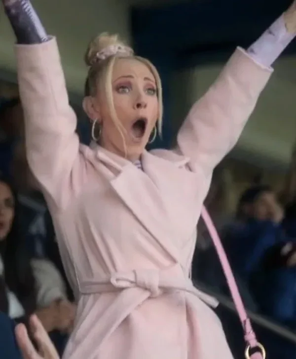 Shop Ted Lasso S03 Juno Temple Pink Coat webp