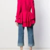 Shop Ted Lasso S2 Keeley Pink Heart Button Wool Blazer webp