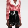 Shop Ted Lasso Season 3 Keeley Jones Red Checked Cropped Jacket webp