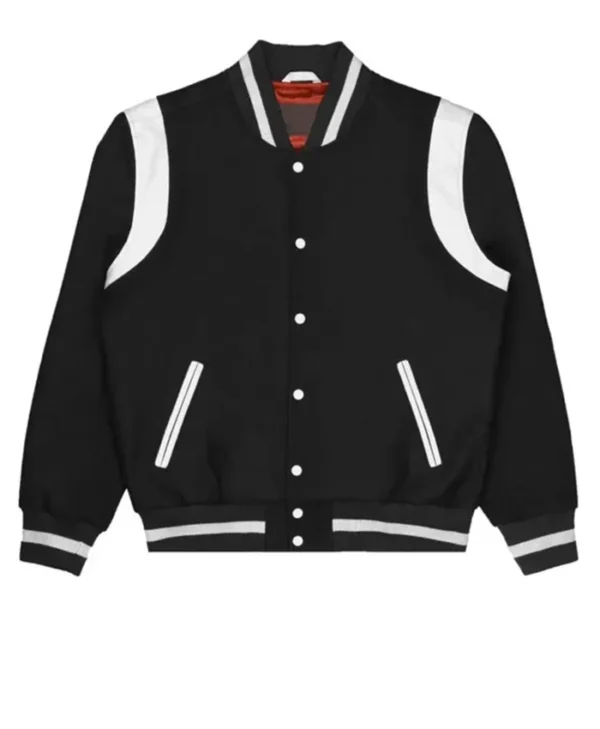Singer G Eazy Lady Killers Saint Laurent White Striped Black Varsity Wool Jacket For Men and Women