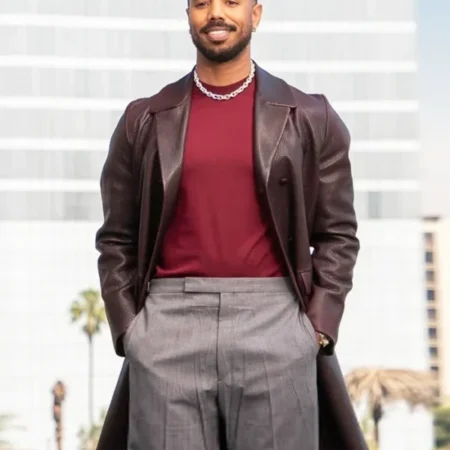 Sinners Michael B Jordan Brown Leather Coat