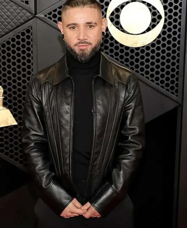Skrillex American DJ Grammy Awards Black Leather Jacket