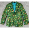SuitMeister Green Two Button Christmas Blazer