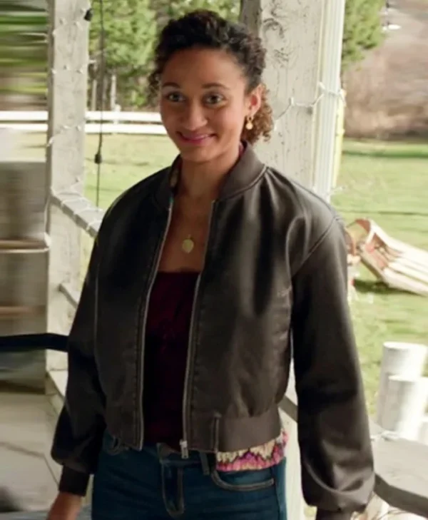 Sullivans Crossing S03 Lindura Bomber Leather Jacket webp