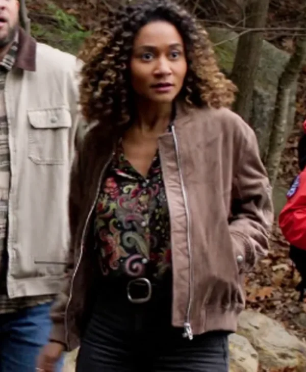 Sullivans Crossing S03 Lindura Suede Bomber Jacket webp