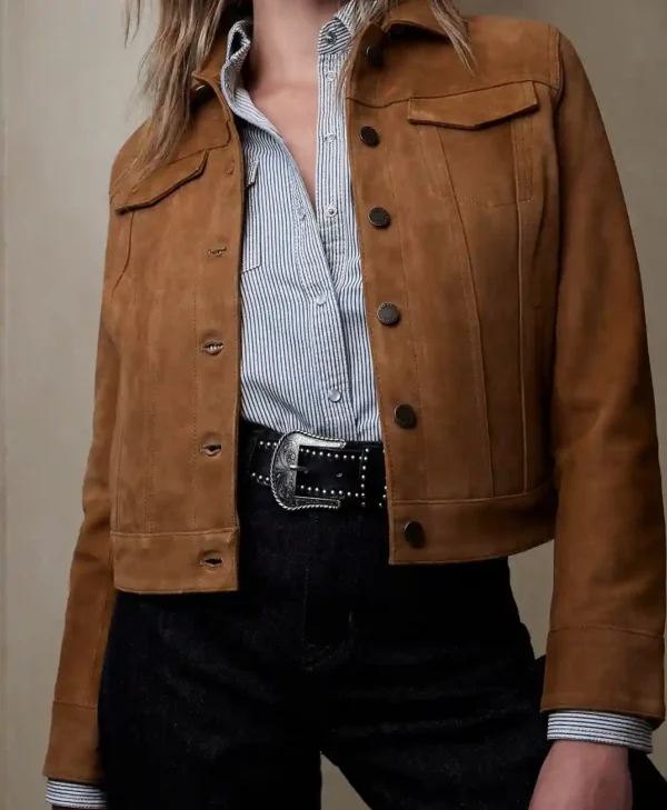Sullivans Sullivans Crossing S02 Maggie Sullivan Suede Leather Jacket webp