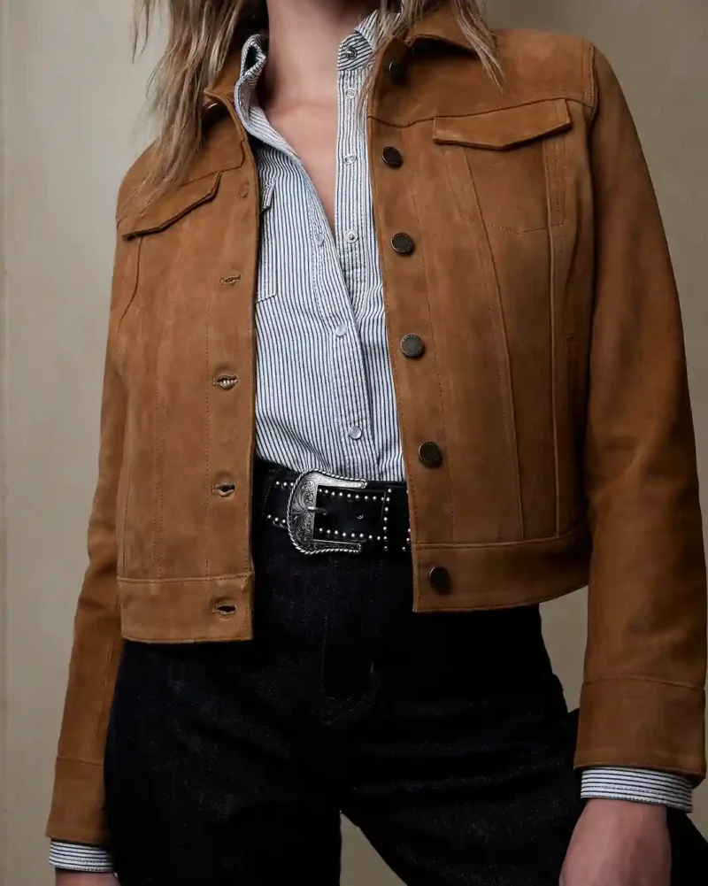 Sullivans Sullivans Crossing S02 Maggie Sullivan Suede Leather Jacket webp