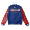Super Bowl 4x Champions NY Giants Blue Red Letterman Jacket back webp