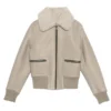 Superman & Lois Emmanuelle Chriqui Shearling Leather Jacket Front Look