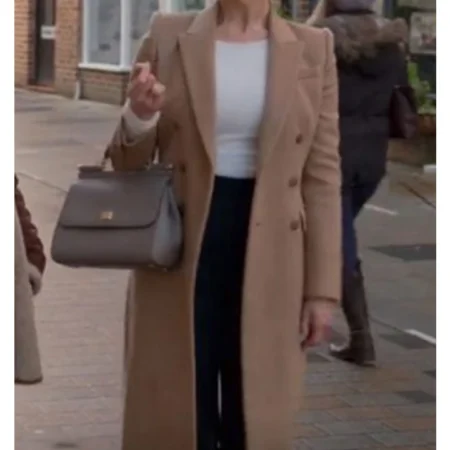 Ted Lasso Rebecca Welton Brown Long Trench Coat webp