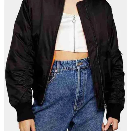 Ted Lasso S01 Juno Temple Black Bomber Jacket webp