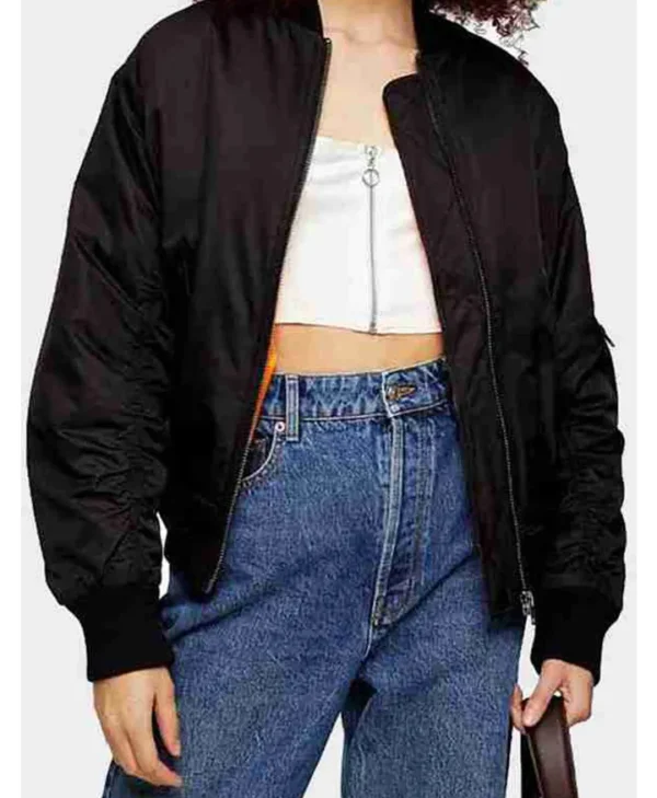 Ted Lasso S01 Juno Temple Black Bomber Jacket webp