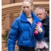 Ted Lasso S03 Juno Temple Blue Puffer Jacket webp